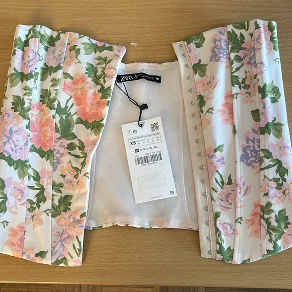 NWT Zara Floral Corset Top - Picture 10 of 11